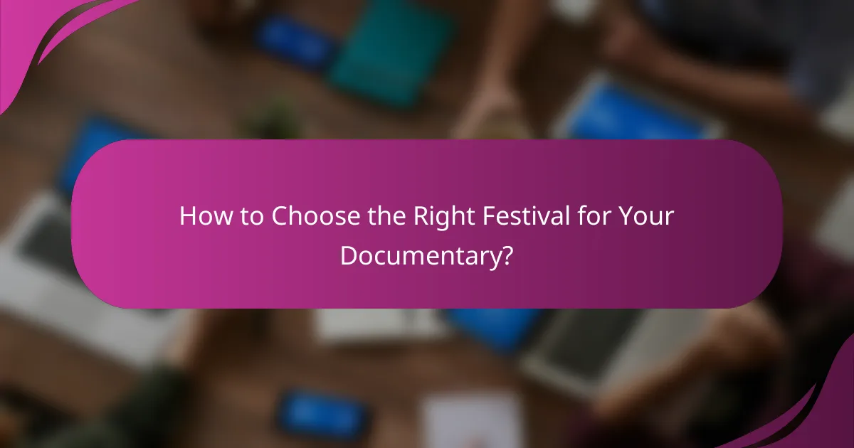 How to Choose the Right Festival for Your Documentary?